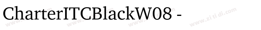 CharterITCBlackW08 字体转换